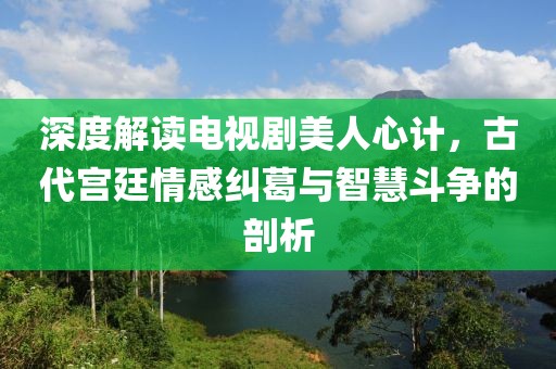 深度解读电视剧美人心计，古代宫廷情感纠葛与智慧斗争的剖析