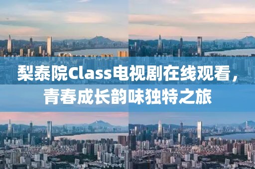 梨泰院Class电视剧在线观看，青春成长韵味独特之旅