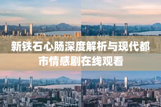 新铁石心肠深度解析与现代都市情感剧在线观看