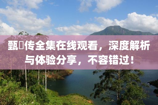 甄嬛传全集在线观看，深度解析与体验分享，不容错过！